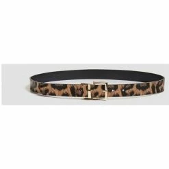Bon marché ✨ Guess Ceinture Femme Reversible Leanne BW7130VIN30 Noir/Leopard Accessoires textile Couleur Multicolore 💯 -Guess Soldes Boutique 15506158 500 C