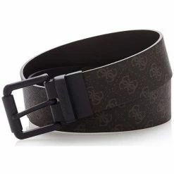 Coupon 🤩 Guess Ceinture Reversible Homme Logo Marron BM1906 Accessoires textile Couleur Brun 🔔
