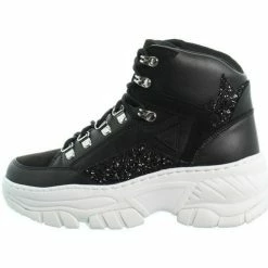 Nouveau 🛒 Guess Baskets ref_46687 Black Baskets mode Couleur Noir 👍 -Guess Soldes Boutique 16499024 500 B