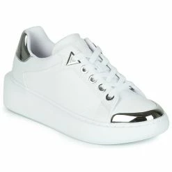 Vente flash 👏 Guess BRANDYN Baskets mode Couleur Blanc 👍