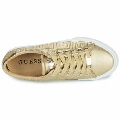 Bon marché 🎉 Guess GOLDENN Baskets mode Couleur Doré ✔️ -Guess Soldes Boutique 17528681 500 F