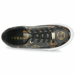 Budget 🧨 Guess LUSEY Baskets mode Couleur Noir / Marron 💯 -Guess Soldes Boutique 17528683 500 F