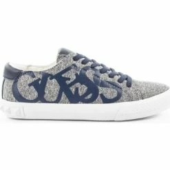 Meilleur prix 🛒 Guess printed logo Baskets mode Couleur Gris 😀