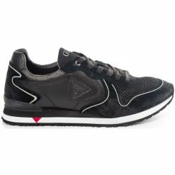 Bon marché 🤩 Guess glorym logo triangle Baskets mode Couleur Noir ✨