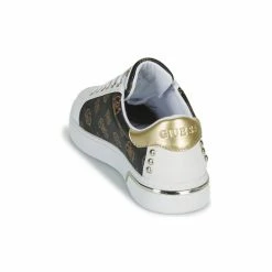 Le moins cher 🌟 Guess RICENA Baskets mode Couleur Blanc / Marron 🔔 -Guess Soldes Boutique 18592803 500 E