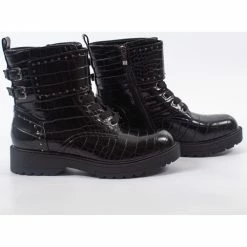 De gros ❤️ Guess Style écaille Bottines / 🥾 Boots Couleur Noir ✔️ -Guess Soldes Boutique 19248388 500 E