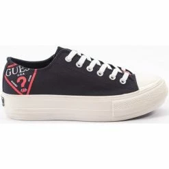 Vente flash ❤️ Guess Red logo Baskets mode Couleur Noir ✔️