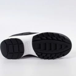 Acheter 👍 Guess black logo Baskets mode Couleur Noir 🎁 -Guess Soldes Boutique 19248396 500 C