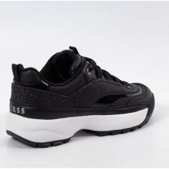 Acheter 👍 Guess black logo Baskets mode Couleur Noir 🎁 -Guess Soldes Boutique 19248396 500 D