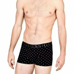 Offres 🧨 Guess Front logo Boxers Couleur Noir 🤩