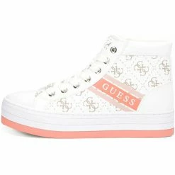 Offres 😀 Guess FL6BRR ELE12 Baskets mode Couleur Blanc 😍