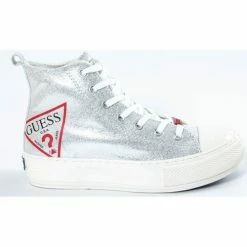 De gros 🔥 Guess Niapel Baskets mode Couleur Argent ⌛