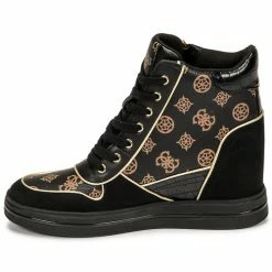 Sortie ❤️ Guess NANGY Baskets mode Couleur Noir ❤️ -Guess Soldes Boutique 19817609 500 D