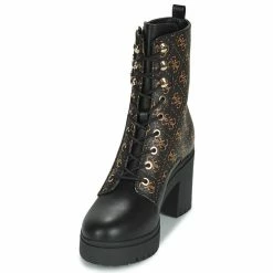 Vente flash 🎁 Guess CABRA Bottines / 🥾 Boots Couleur Noir / Marron 🎉 -Guess Soldes Boutique 19817620 500 C