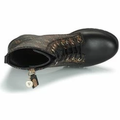 Vente flash 🎁 Guess CABRA Bottines / 🥾 Boots Couleur Noir / Marron 🎉 -Guess Soldes Boutique 19817620 500 F