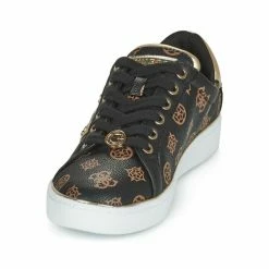 Promo 🎁 Guess BEVLEE Baskets mode Couleur Noir / Doré ⌛ -Guess Soldes Boutique 19817629 500 C