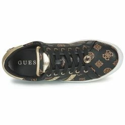 Promo 🎁 Guess BEVLEE Baskets mode Couleur Noir / Doré ⌛ -Guess Soldes Boutique 19817629 500 F