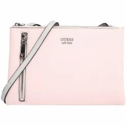 Budget 🛒 Guess Sac porté travers Naya ref 52300 25*18*3 Rose Clair Besaces / Sacs bandoulière Couleur Rose 💯