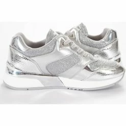 Bon marché 💯 Guess shine Baskets mode Couleur Argent 👏 -Guess Soldes Boutique 20178544 500 D