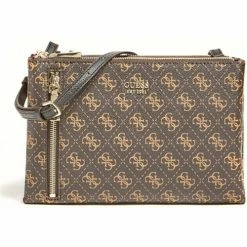 De gros ❤️ Guess Naya Besaces / Sacs bandoulière Couleur Marron 👍