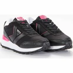 Grosses soldes 🤩 Guess Samsin logo gaufre Baskets mode Couleur Noir 🛒 -Guess Soldes Boutique 20433537 500 B