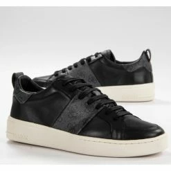 Le moins cher ✔️ Guess Verona genuine Baskets mode Couleur Noir ✨ -Guess Soldes Boutique 20768436 500 C