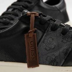 Le moins cher ✔️ Guess Verona genuine Baskets mode Couleur Noir ✨ -Guess Soldes Boutique 20768436 500 E