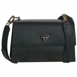 Promo 💯 Guess ALEXIE (VG) CROSSBODY FLAP Besaces / Sacs bandoulière Couleur Noir 🎁