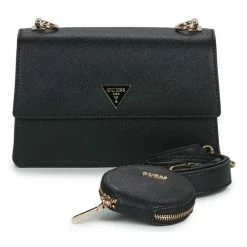 Promo 💯 Guess ALEXIE (VG) CROSSBODY FLAP Besaces / Sacs bandoulière Couleur Noir 🎁 -Guess Soldes Boutique 20813434 500 D