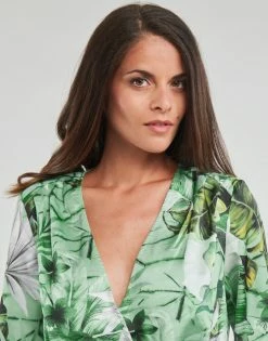 Top 10 ✨ Guess LS STEFANIA BODY TOP Autres types de lingerie Couleur Vert / Multicolore 👏 -Guess Soldes Boutique 20828841 500 E