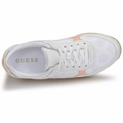 Remise 😍 Guess HINDLE Baskets mode Couleur Blanc ⌛ -Guess Soldes Boutique 21160508 500 F