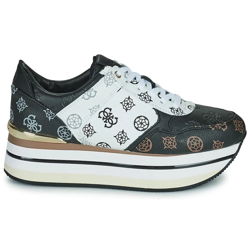 Grosses soldes 😉 Guess HINDLE Baskets mode Couleur Noir / Blanc / Marron 🤩 4 Grosses soldes 😉 Guess HINDLE Baskets mode Couleur Noir / Blanc / Marron 🤩 – Image 2