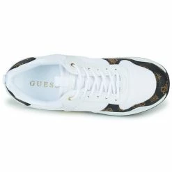 Offres 🥰 Guess METZ Baskets mode Couleur Blanc / Marron ❤️ -Guess Soldes Boutique 21160545 500 F