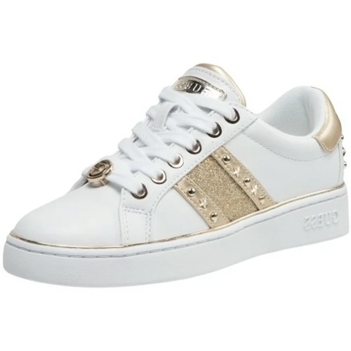 Le moins cher 🔔 Guess Baskets à paillettes Ref 53734 WHITE FUSHIA Baskets mode Couleur Blanc 🥰 4 Le moins cher 🔔 Guess Baskets à paillettes Ref 53734 WHITE FUSHIA Baskets mode Couleur Blanc 🥰 – Image 2