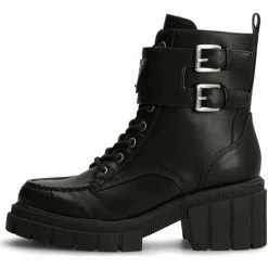 Promo 😍 Guess FL8KAY ELE10 Bottines / 🥾 Boots Couleur Noir 👍