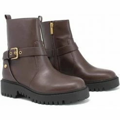 Promo ⌛ Guess FL8OC2 ELE10 Bottines / 🥾 Boots Couleur Marron ⌛ -Guess Soldes Boutique 21495733 500 C