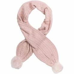 Bon marché 😀 Guess Echarpe pompoms ref 54725 MYR Rose Accessoires textile Couleur Rose 🔥