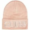 Acheter ✔️ Guess Block Logo Beanie Rose Accessoires textile Couleur Rose 🔔
