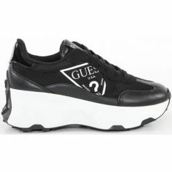 Promo ✔️ Guess Calebb logo triangle Baskets mode Couleur Noir ✨