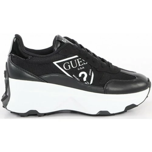 Promo ✔️ Guess Calebb logo triangle Baskets mode Couleur Noir ✨ 3 Promo ✔️ Guess Calebb logo triangle Baskets mode Couleur Noir ✨