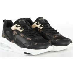 Meilleure vente 🧨 Guess Fever 4g logo Baskets mode Couleur Noir ❤️ -Guess Soldes Boutique 21639206 500 B