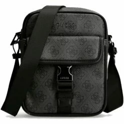 Sortie 🛒 Guess Vezzola Smart Top Zip Xbody Fl Besaces / Sacs bandoulière Couleur Noir 💯