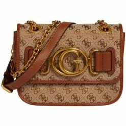 Grosses soldes 😀 Guess Sac a bandouliere Ref 55380 cognac marron 21*7*16 Besaces / Sacs bandoulière Couleur Marron 🛒