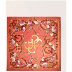 Meilleure vente 💯 Guess femme foulard soie imprimé floral rose Accessoires textile Couleur Rose 🥰