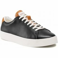 Sortie 🎁 Guess FL5PAT LEA12 Baskets mode Couleur Noir 🧨