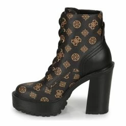 Meilleure vente 🔔 Guess KALISSA2 Bottines / 🥾 Boots Couleur Noir / Marron 🛒 -Guess Soldes Boutique 22418812 500 D