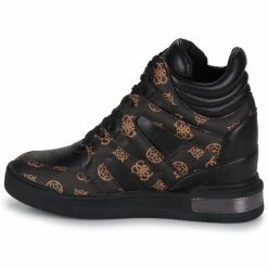 De gros 👍 Guess LISA Baskets mode Couleur Noir / Marron ✨ -Guess Soldes Boutique 22418839 500 D