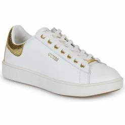 Offres 😍 Guess MELANIA Baskets mode Couleur Blanc / Doré 😉
