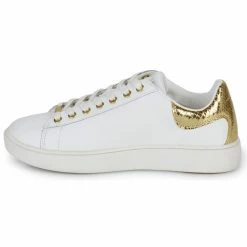 Offres 😍 Guess MELANIA Baskets mode Couleur Blanc / Doré 😉 -Guess Soldes Boutique 22418843 500 D