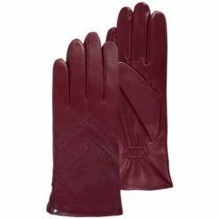 Nouveau ❤️ Guess Isotoner gants femme cuir bordeaux Accessoires textile Couleur Bordeaux ✨